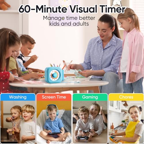 Image of Rainbow Visual Timer for Kids, 60 Minute Silent Countdown Clock