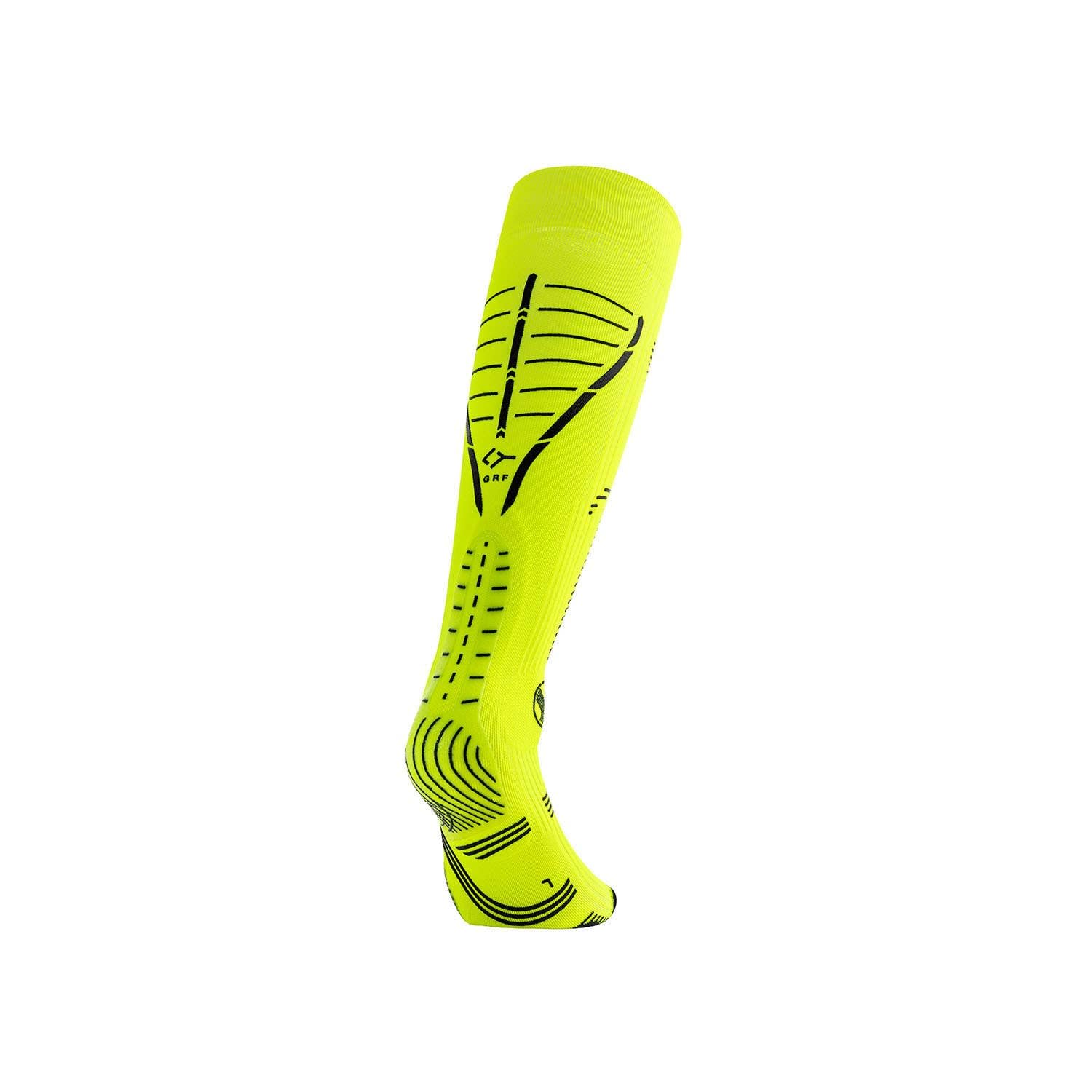 FLOKY GRF LONG Chaussettes biomécaniques de sport à fort impact Chaussettes de compression basket, volley, crossfit, hydrox, protection du tendon d'Achille et des muscles, réduction maximale des