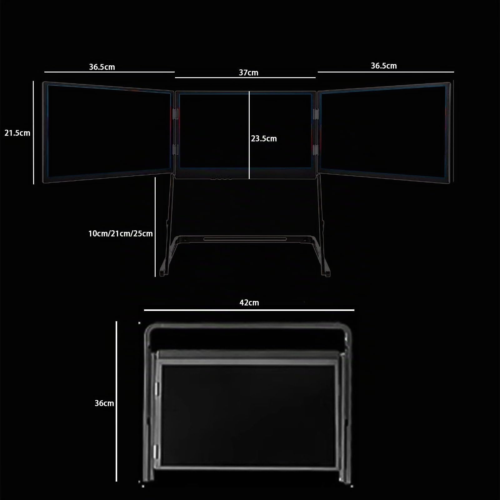 Doppio monitor, Aura Display, triplo schermo PC portatile, monitor portatile HD 15,6 pollici, visione fluida a bassa latenza per gioco e film