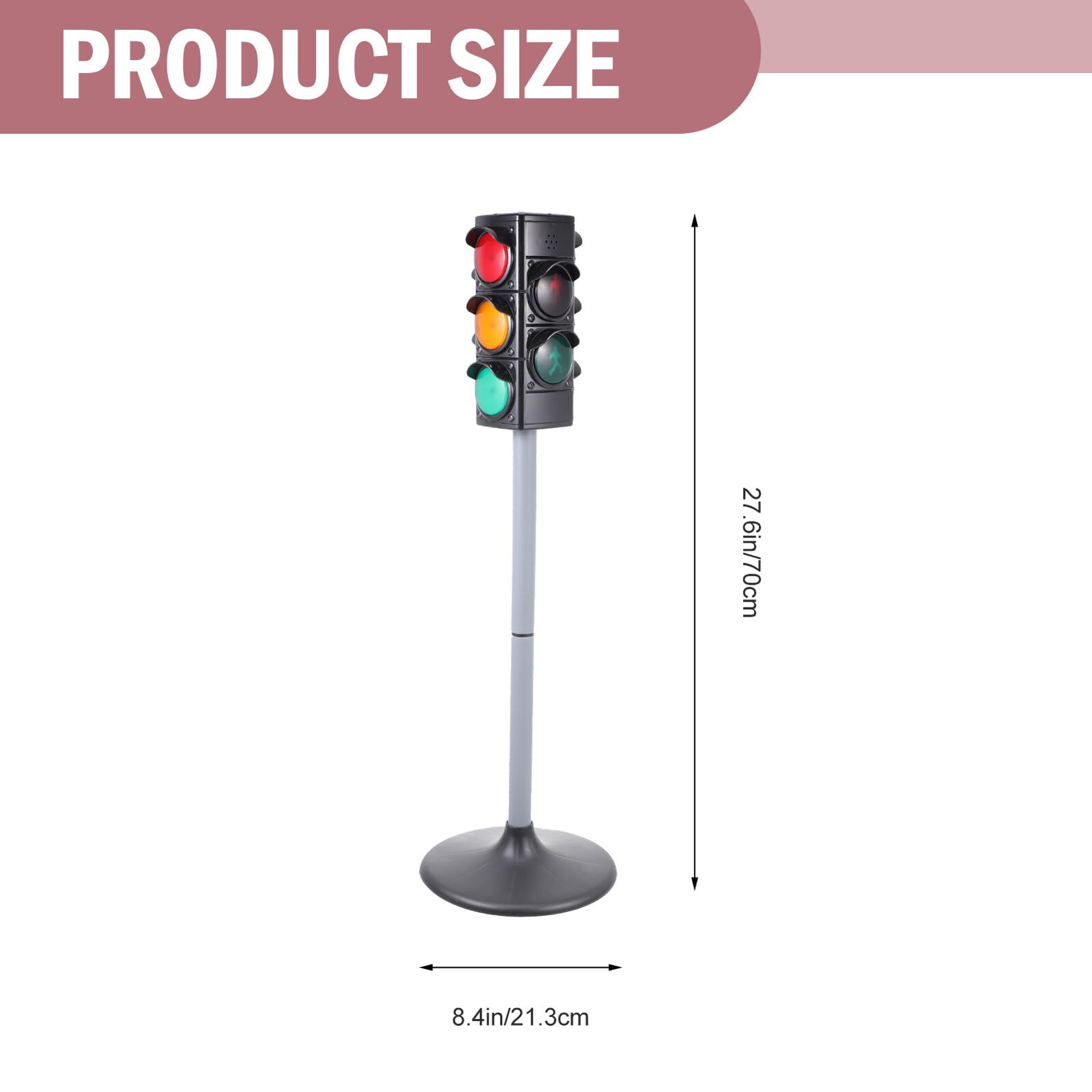Juguete de Semáforo para Niños Negro Abs Sonido y Luz