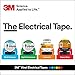3M Temflex Vinyl Electrical Tape 175, Flame Retardant, Pressure-Sensitive Adhesive, Electrical and Mechanical Protection, Black, 7 mil, 3/4 in x 60 ft, 10 Rolls