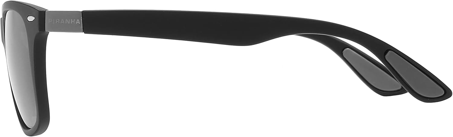 Piranha Rhett Unisex Classic Sunglasses with Matte Black Frame and Smoke Gray Lens - Image 5