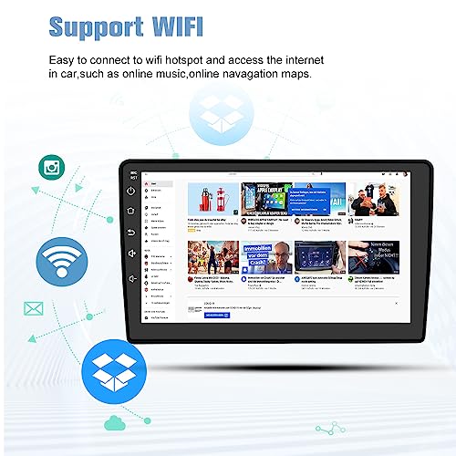 Image of 【4GB+64GB】 Car Radio Stereo for Jeep Wrangler JK 2007-2018 Dodge Ram 2009-2012 Compass Grand Cherokee with CarPlay Android Auto