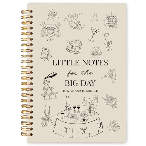 WARDOS Wedding Notebook Journal 5.5x8.3, Wedding Engagement Gifts for Couples,