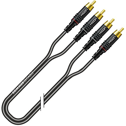 Câble RCA stéréo SOMMER CABLE SC Onyx pour supprimer les grésillements audio des enceintes - 2