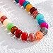LILIE&WHITE Colorful Chunky Bead Necklaces for Women Fashionable chunky Boho Collar Necklace Rainbow Resin Bead Necklace Jewelry Gift Birthday Gifts for Women