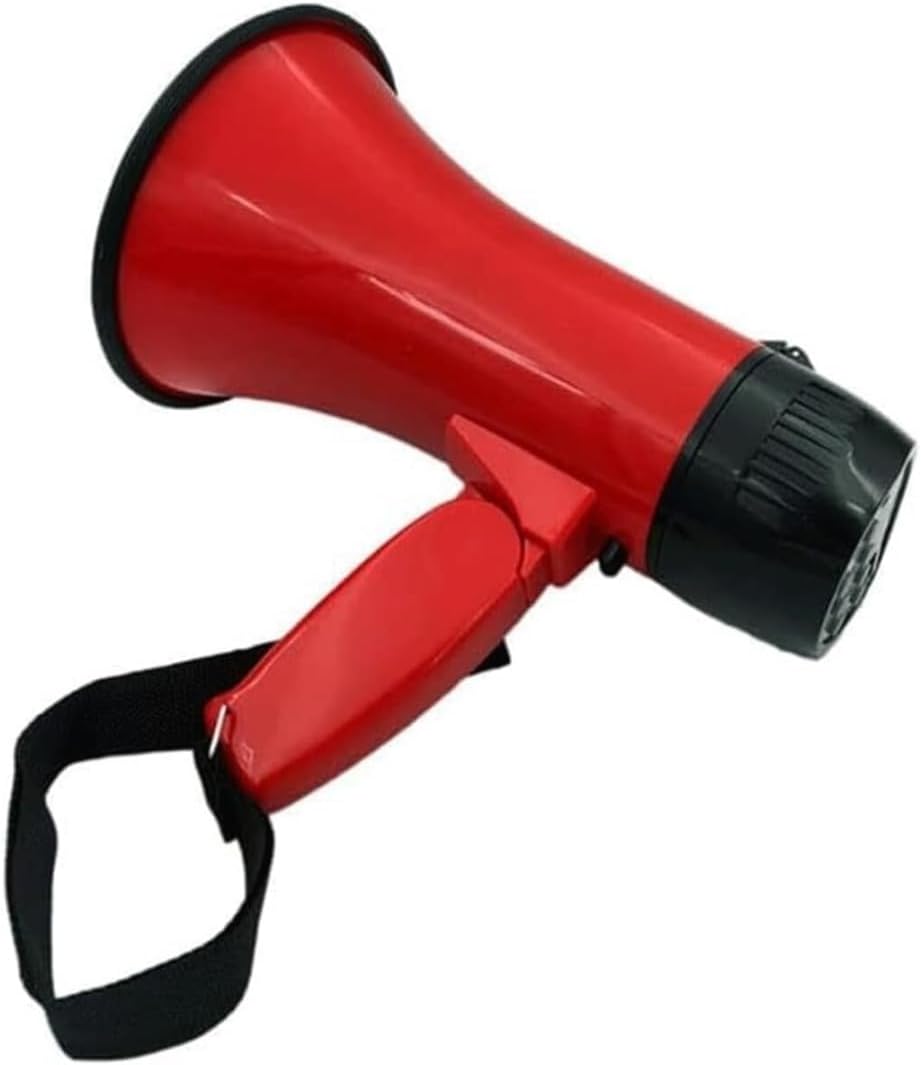 Handheld Megaphones Bullhorn Hand Megaphone Portable Adjustable Volume Megaphone Speaker Built-in Siren Plastic Lightweight Bullhorn Speaker Megaphone Speaker