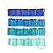 MosaicTiles for Crafts Blue Assorted Color 320 Pieces Glass Glitter Mosaic Supplies Pieces Bulk Square Shape 0.4X0.4 Inch by Mosaic Joy (Blue, 320pcs)