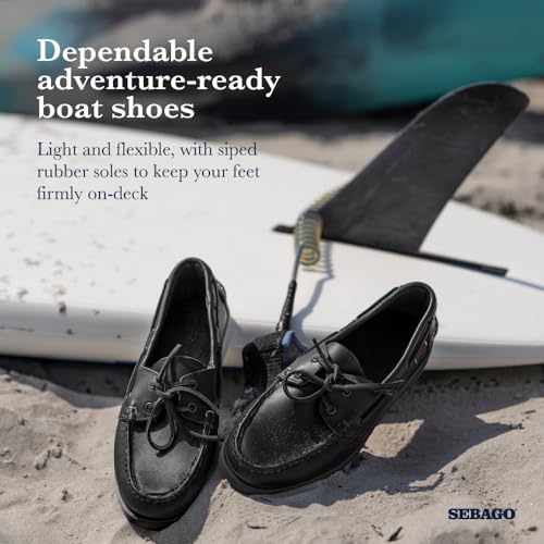 Image of Sebago Portland Boat Shoes - Full-Grain Leather Moccasins, Handsewn with Leather Sock Lining and Non-Marking, Slip-Resistant Sipped Rubber Outsoles