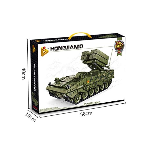 Riva776Yale Bausteine Panzer Modell, 1561 Klemmbausteine Militär Tank Modellbausatz Bauset Konstruktionsspielzeug… – Bild 3