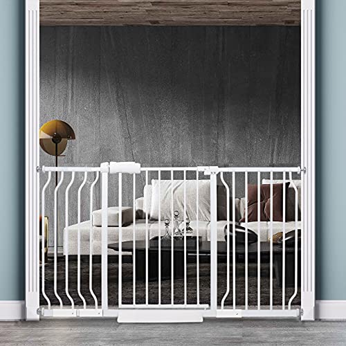 Exclusive Discount 60% Price HOOEN White Extra Wide Baby Gate for Doorways Hallway Pressure Mounted Pet Gate Walk Through Child Safety Gate 53-57.5 Inch with Extensions Exclusive Discount 60% Price HOOEN White Extra Wide Baby Gate for Doorways Hallway Pressure Mounted Pet Gate Walk Through Child Safety Gate 53-57.5 Inch with Extensions