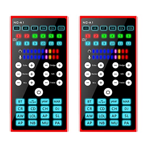 2pcs Board Multi- Effects Mixer Professional Led Card on and for Live Broadcast Singing Audio Phone Karaoke Cards Compact Entertainment Sound Useful Changer External Music