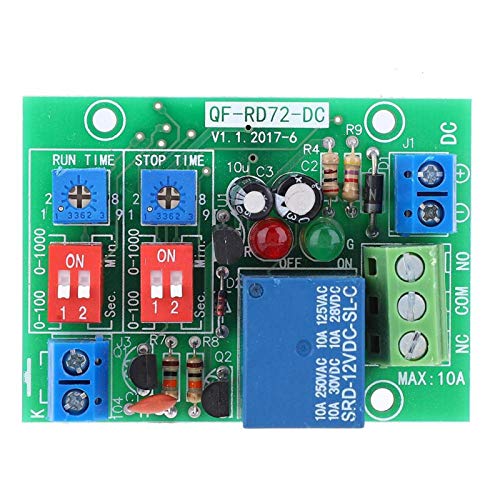 ON OFF Modulo Relè Dc 12v Pulsante di Auto-ripristino Ciclo Infinito Relè ad Anello Infinito con Funzione Start/Stop