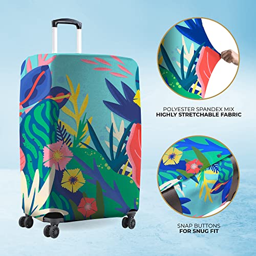 Image of Nasher Miles Polyester 65 (24 Inch) Medium Protective Luggage Cover - Underwater Design