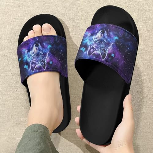 Image of Footwear for Mens Open Toe Athletic Sandals Anti-Slip Sole Slide Sandals Pillow House Flat Shoes Comfortable Slip On Slippers for Indoor & Outdoor