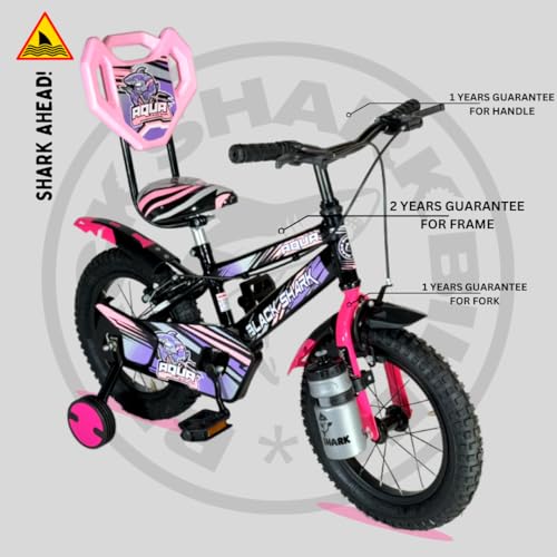 Image of BLACK SHARK Aqua Bikes for Kids Bike Brake | Bicycle for Boys & Girls | Frame | 90% Pre-Assembled |