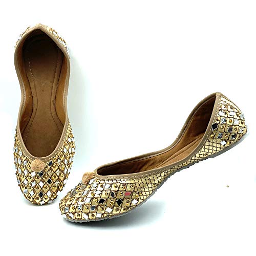 Chandrakala Bridal Mojaris for Women Flats Punjabi Jutti (WF131-P)2