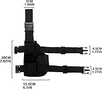 Vista 6 de EKIND Tactical Drop Leg Holster, Adjustable Right Handed Thigh Gun Holsters Compatible for Nerf Elite Series Blaster (Black)