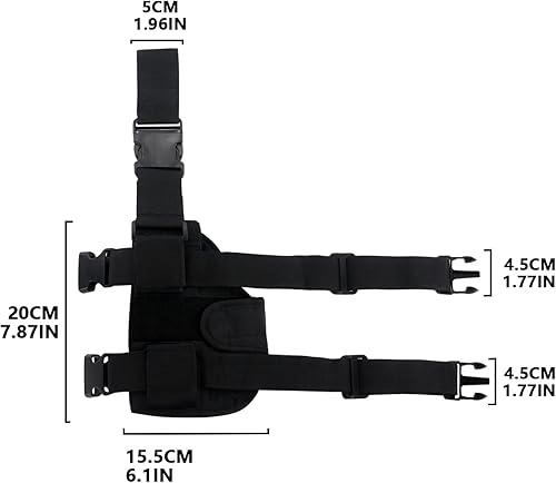 Miniatura 6 de EKIND Tactical Drop Leg Holster, Adjustable Right Handed Thigh Gun Holsters Compatible for Nerf Elite Series Blaster (Black)