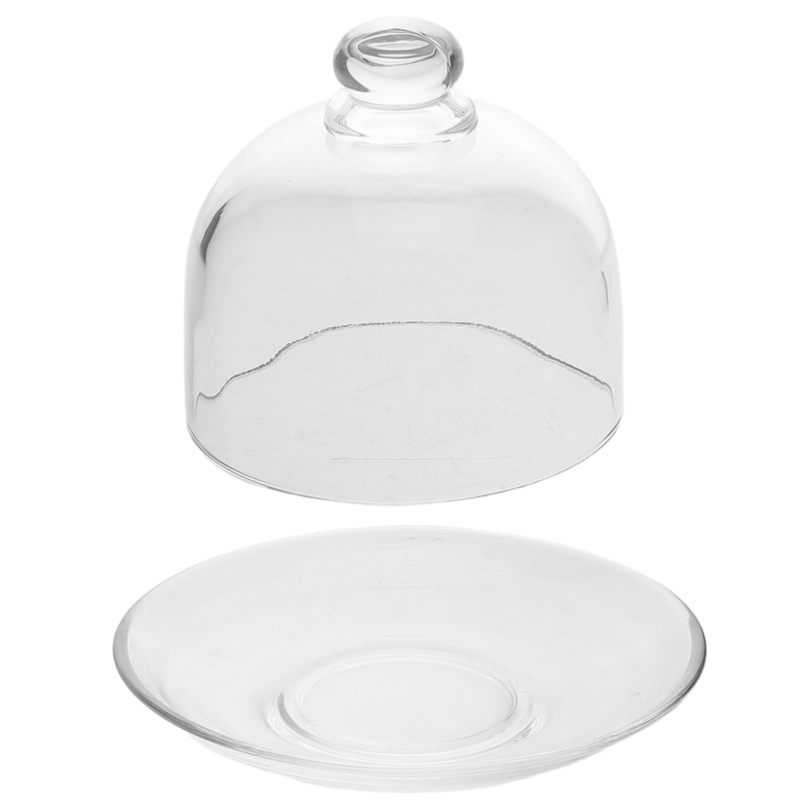 Plateau de service en verre cristallin haut de gamme avec couvercle design épuré POPETPOP