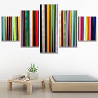 SIGNWIN 5 Panel Canvas Wall Art Solid Structures for Home Decorations Ready to Hang - 60