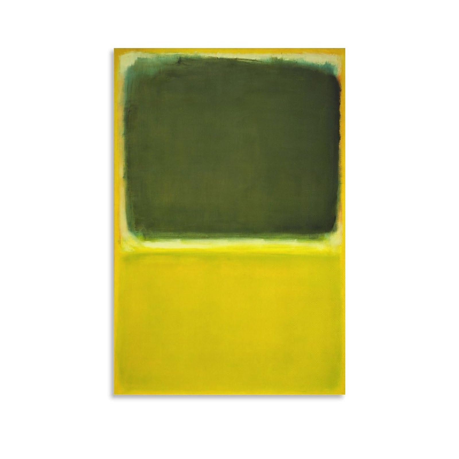 Mark Rothko Prints 《green And Yellow》 Wall Art Paintings Poster (33) Canvas Poster Wall Art Picture Prints Hanging Photo Decor Home Posters Artworks 08x12inch(20x30cm)