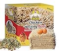 Chicken Nesting Pads with Aromatic Nest Herbs | Natural Excelsior Aspen Fiber Poultry Bedding | 13 x 13 Inches | Pack of 10