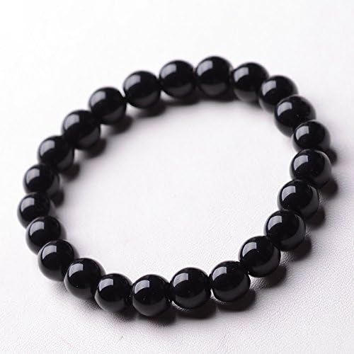 Miniatura 2 de 60 cuentas de piedras preciosas de cristal negro de 0.236 pulgadas (0.236 in) redondas sueltas para la fabricación de joyas, cuentas de cristal