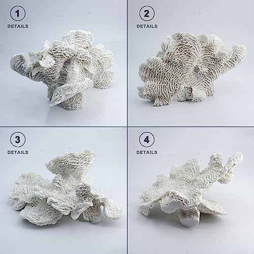 Estatua Decorativa Coral Artificial de Resina Blanca miniatura 4