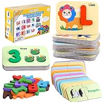 INNOCHEER Magnetic Letters and Numbers Toddlers, Magnetic Board for Kids, ABC Alphabet Magnets, Educational Dry Erase Board - Whiteboard & Chalkboard for Toddlers 1-3 for Writing & Drawing