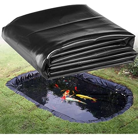 Coocure Pond Liner 20x20ft, HDPE Garden Pond Liner, 15Mil Thickness Pond Liner for KOI or Fish, Duck and Waterscape (20x20ft/610x610cm, 15Mil/0.4mm, HDPE Material) Cover