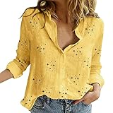 Linen Button Down Shirt Women's Casual Button-Down Shirts Womens Tall Long Sleeve Shirts Button Front Plus Size Womens Button up Shirts Button Shirt Dressy XXL Womens Button Shirt Womens Blouse Shirt