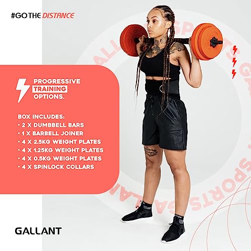 Gallant 20kg Adjustable Dumbbells Set, 2 in 1 Dumbbells and Barbell Hand Free Weights Dumbbells Set for Strength Training, Weight Lifting, Bodybuilding- Weight Sets for Men and Women Gallant 20kg Adjustable Dumbbells Set, 2 in 1 Dumbbells and Barbell Hand Free Weights Dumbbells Set for Strength Training, Weight Lifting, Bodybuilding- Weight Sets for Men and Women