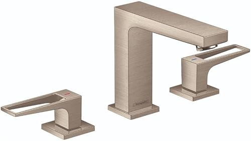 Miniatura 2 de Hansgrohe Metropol 74516001 - Grifo para lavabo de baño (2 asas, 3 5 pulgadas de altura, color cromado