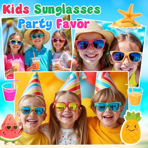 Kids Sunglasses Party Favors,12Pack Kids Sunglasses with UV400 Protection,Party Favors For Boys Girls Age 3-8 6