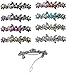 Set of 8-8 Pack Barrettes, Total 8 Barrettes Decorated with Sparkling Stones in 8 Colors U86250-1366-8