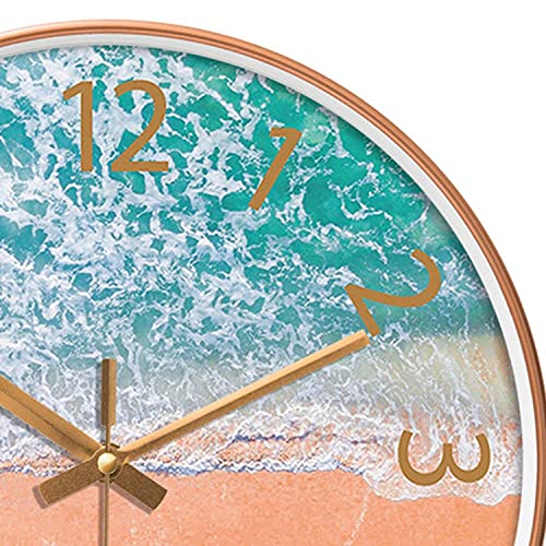 Image of Wall Clock 12 inch Silent Quartz Decorative Wall Clock Non-Ticking Classic Digital Clock Battery Operated Round Easy to Read Handheld Complete Home /Kitchen /Bedroom (416)