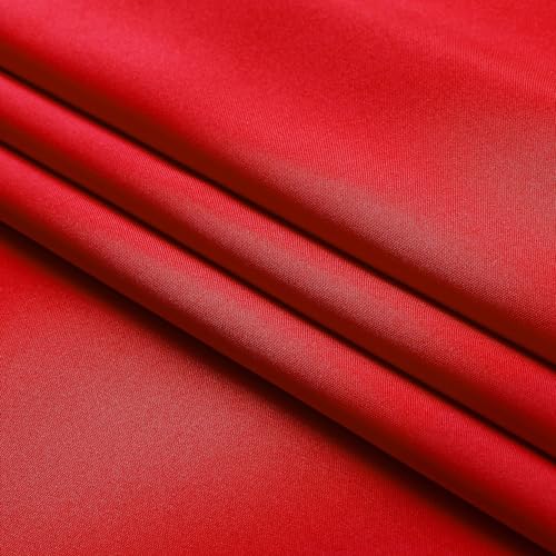 Sterling Mill Seamless Finish Polyester Rectangle Tablecloth for Dinner Banquets Engagement Parties Weddings - White & Black (Christmas Red, 52"x90" Rectangle) - Image 2