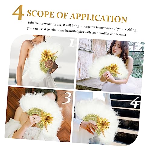 Éventail à plumes pour mariage à ouverture fluide et douce - 7