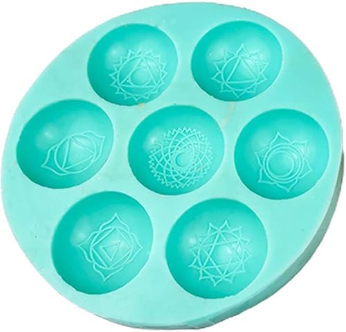 Miniatura 2 de Molde de resina epoxi Molde de silicona redondo de siete chakras, herramientas de manualidades, moldes de resina de silicona