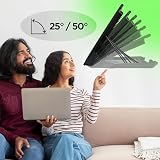 Duronic LC3 Podkładka chłodząca do laptopa 14” – 17” 36 x 27 cm | podstawka pod laptop z LED, 5 wentylatorów | regulacja wysokości i prędkości | 2x port USB
