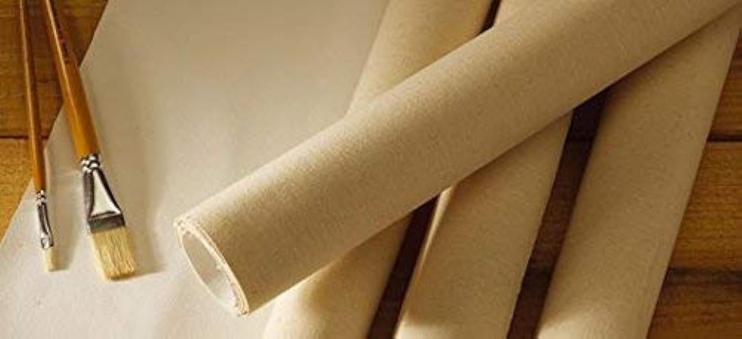 Camel Canvas Roll Professional Cotton Medium Grain, 71cm x 5Meter