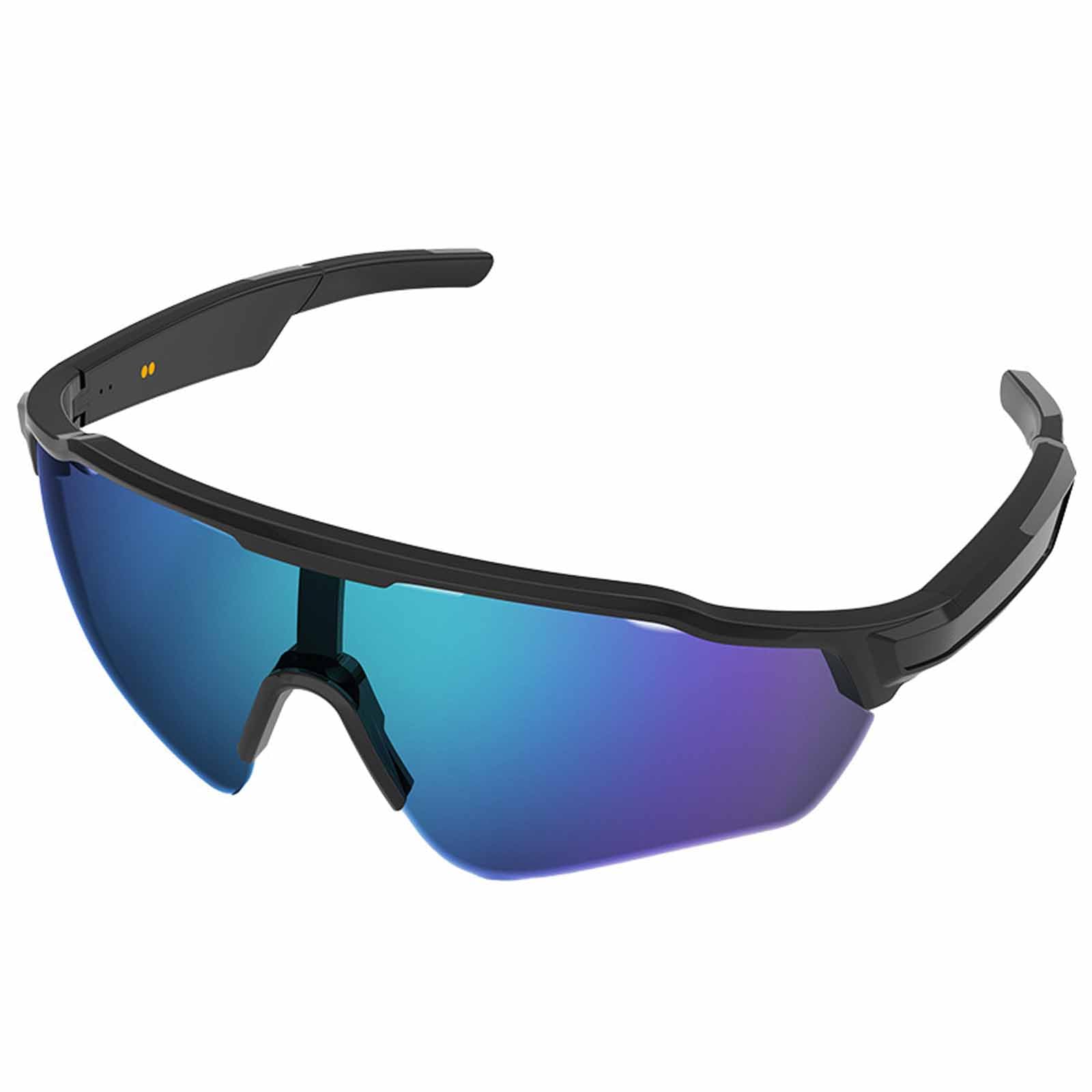 Gafas de traducción inteligente de idiomas con IA y lentes de sol deportivas color azul