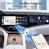 Wireless CarPlay Adapter for Apple CarPlay, Easy to Upgrade Wired CarPlay to Wireless, Instant Connectivity, Super Mini Car Play Dongle for iPhone Fit for Cars with Built-in CarPlay (Black)