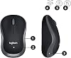 Logitech MK330 Wireless Keyboard and Mouse Set, Multimedia Keys, Liquid Spill Resistant, 10 m Usage Distance, Turkish Q Keyboard, Black