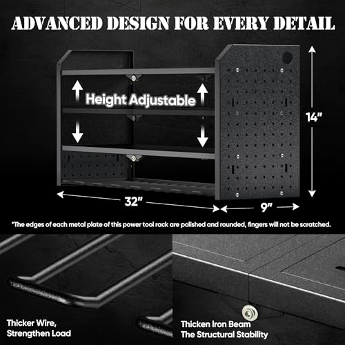 Nacial Power Tool Organizer Wall Mount, 8 Drill Holder Wall Mount - image 5