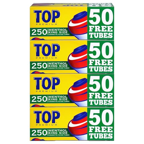 Top Menthol RYO Cigarette Tubes - King Size - 250ct Box (4 Boxes)