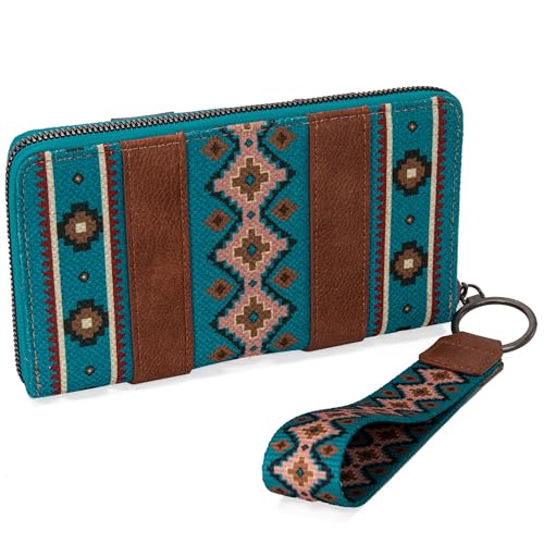 Image of X Wrangler Wristlet Western Wallet Boho Aztec Credit Card Holder for Women