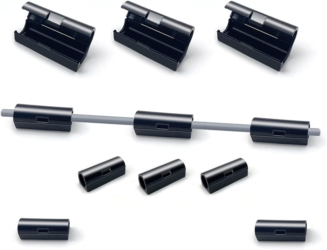 40 Pcs Black Cable Clips Self Adhesive, Cable Organisers Clip，Wire Clips Round Cable Management Holder for Cable Tidy Clips Desk Office and Home (A Small)