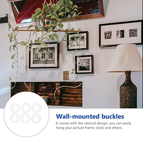 Image of TEHAUX 50Pcs Plastic Round Keyhole Hangers Hooks for Picture Frame Mounting and Wall Display Lightweight Durable Brackets for Home DIY and Artwork Hanging